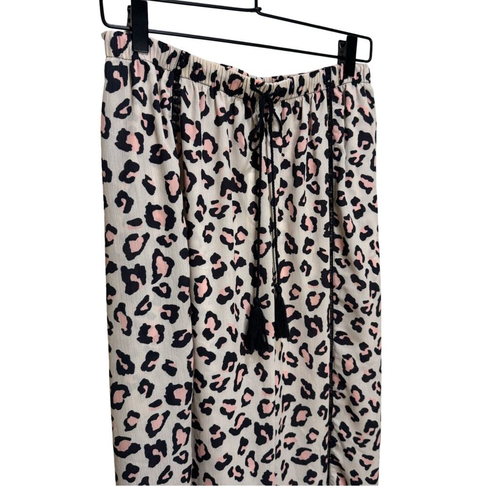 Chelsea28 Ana Split Hem Leopard Print Beach Pants NWT S - Picture 5 of 9